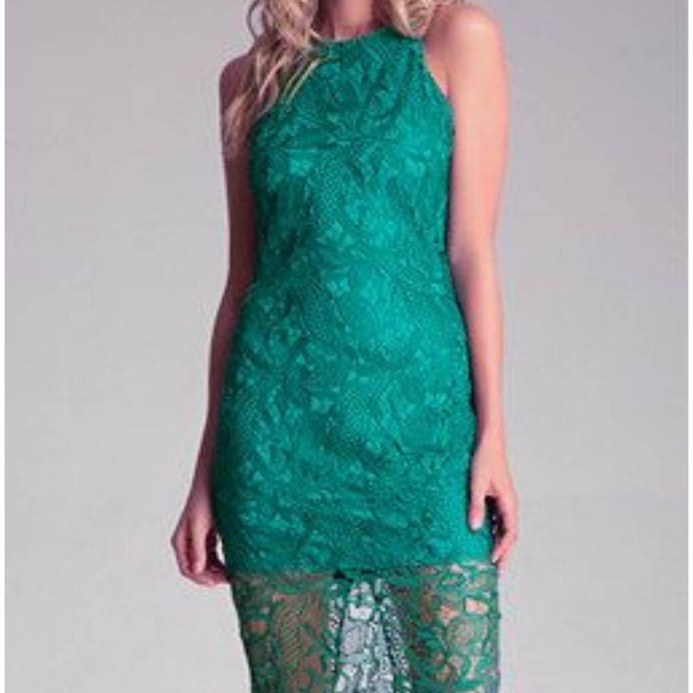 NWT Bebe midi lace dress xs 2 - Picture 2 of 8